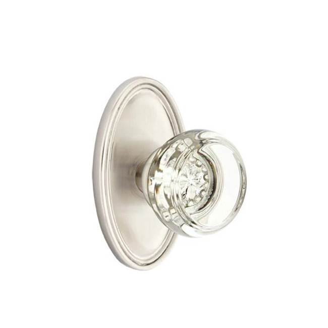 Emtek Door Handle - Georgetown Glass Knob, Oval Rosette