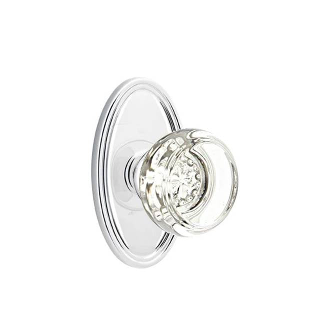 Emtek Door Handle - Georgetown Glass Knob, Oval Rosette