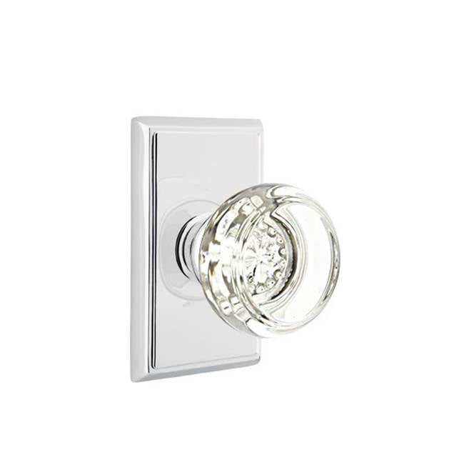 Emtek Door Handle - Georgetown Glass Knob, Rectangular Rosette