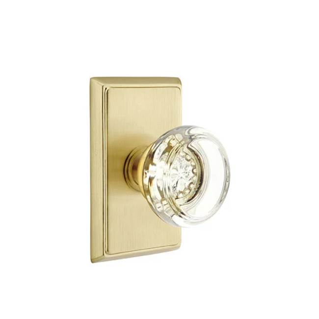 Emtek Door Handle - Georgetown Glass Knob, Rectangular Rosette
