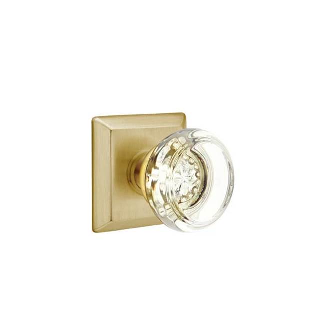 Emtek Door Handle - Georgetown Glass Knob, Quincy Rosette