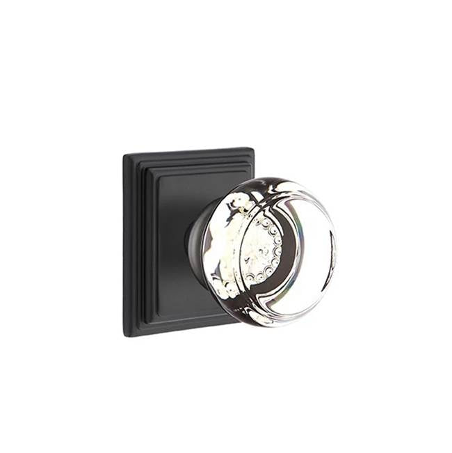 Emtek Door Handle - Georgetown Glass Knob, Wilshire Rosette