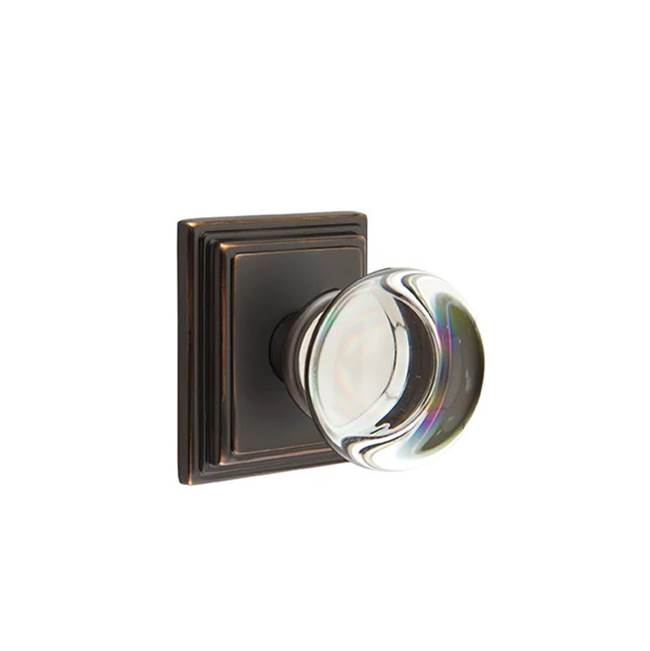Emtek Door Handle - Providence Glass Knob, Wilshire Rosette