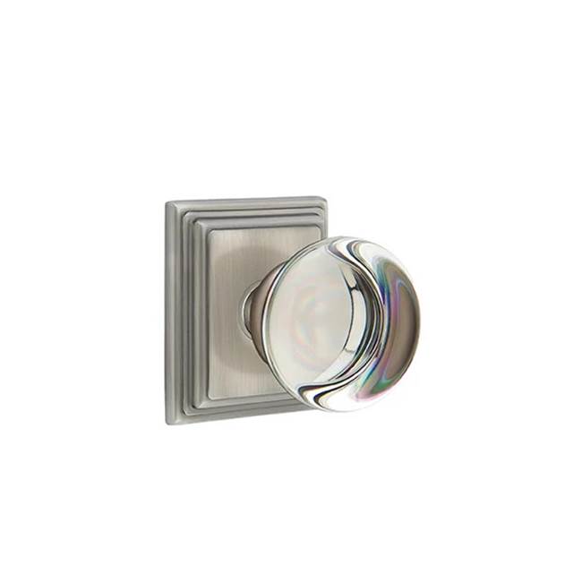 Emtek Door Handle - Providence Glass Knob, Wilshire Rosette