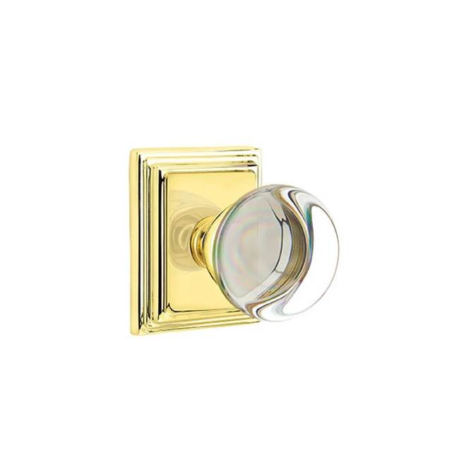 Emtek Door Handle - Providence Glass Knob, Wilshire Rosette
