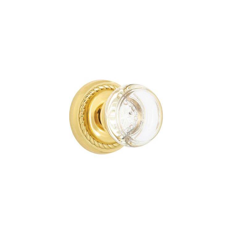 Emtek Door Handle - Georgetown Glass Knob, Rope Rosette