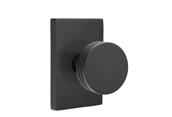 Emtek Bern Knob with Modern Rectangular Rosette