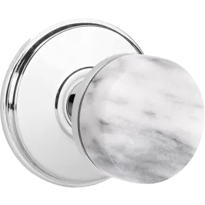 Emtek Select Door Knobs - Conical White Marble Knob - Watford Rosette
