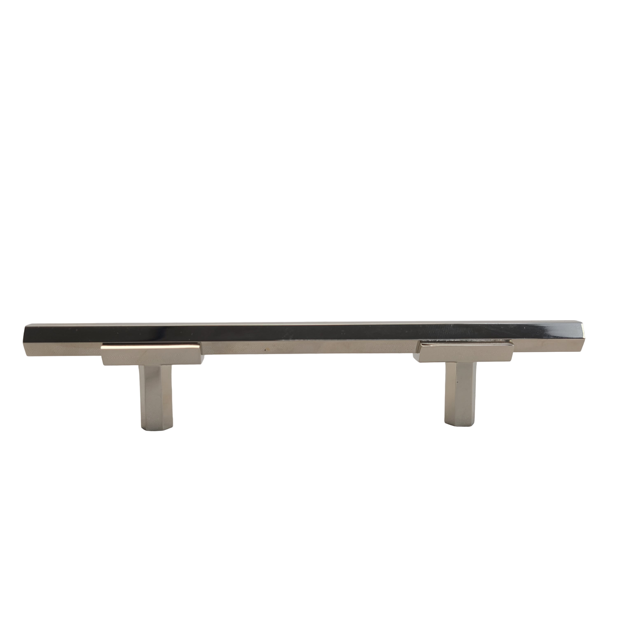 Two Tone T-Bar Hex Handle - Polished Nickel Base 776