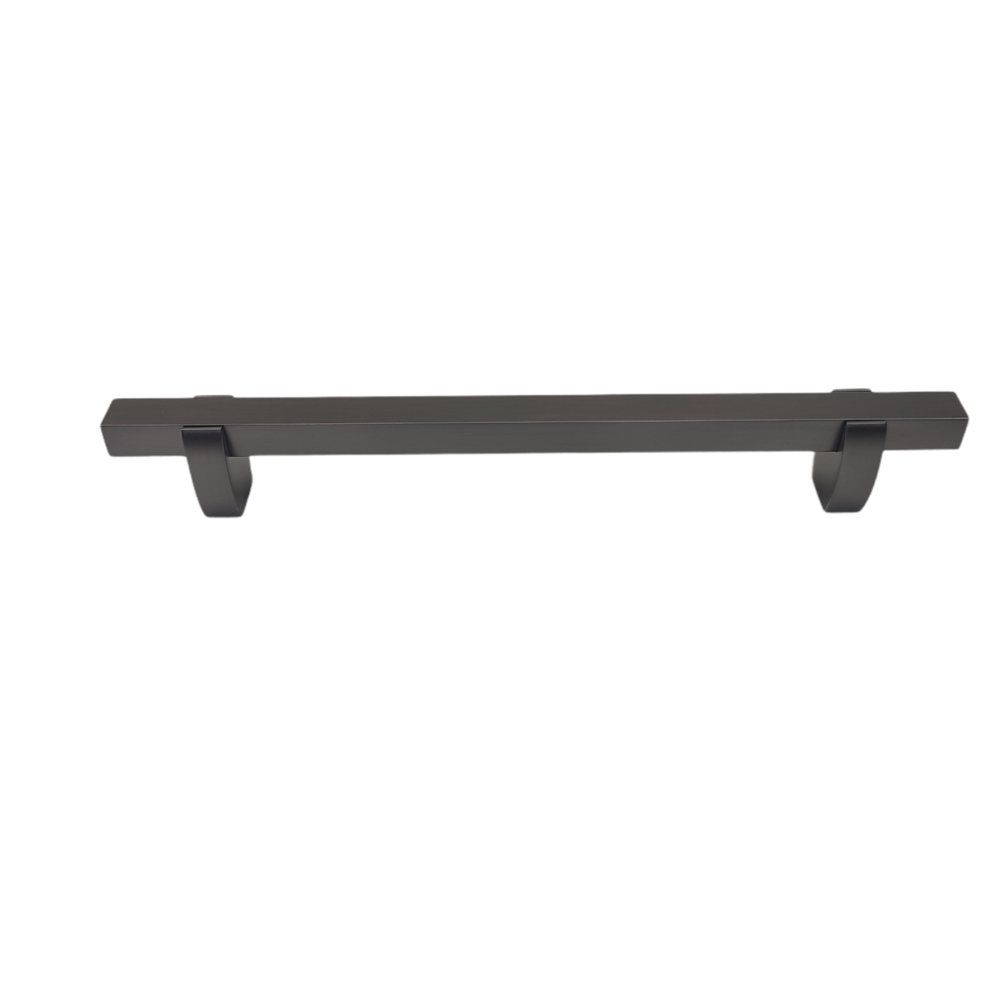 Wide Two Tone Curvy Legged Handle - Brushed Nickel Base 765