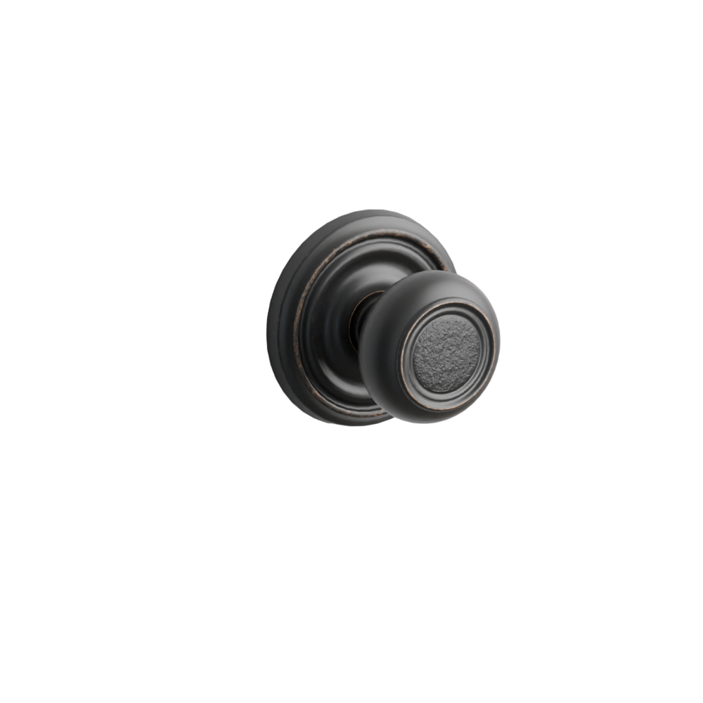 Emtek Door Handle - Belmont Knob Regular Rosette - Designer Brass