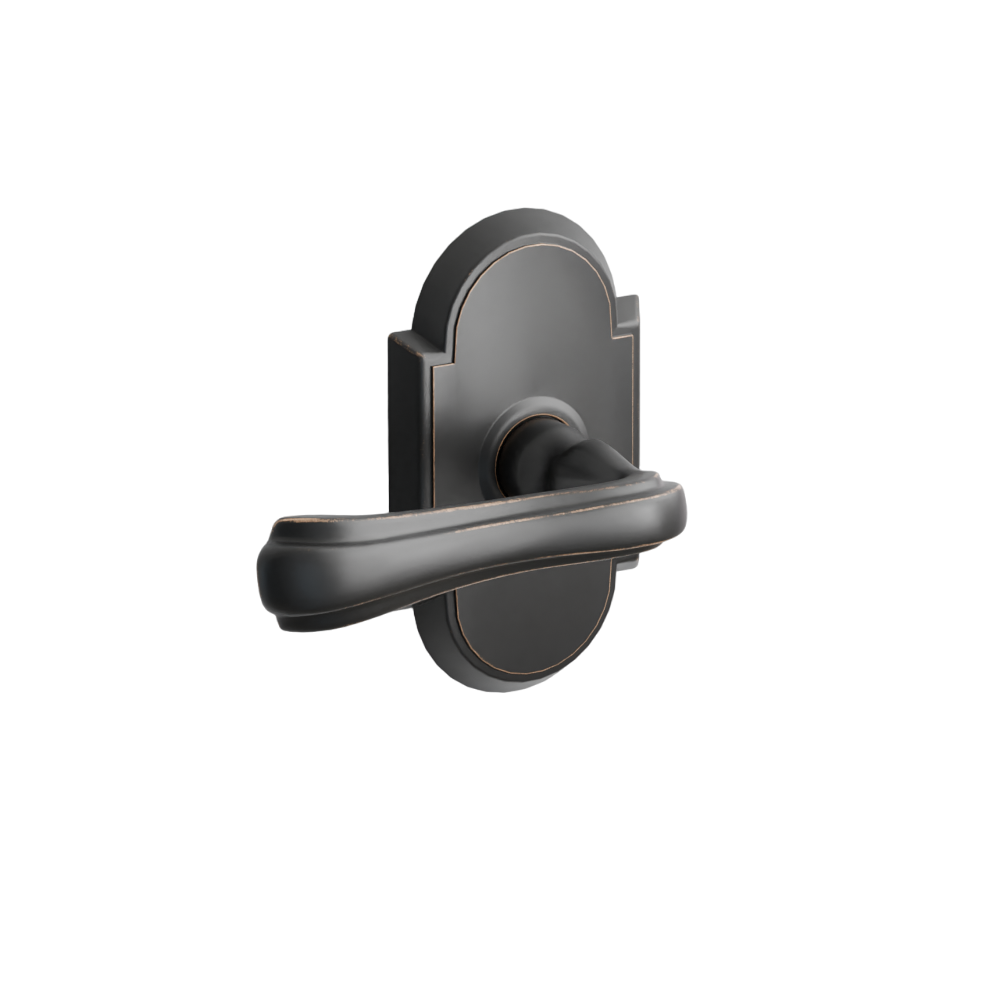 Emtek Door Handle - Wembley Lever #8 Rosette - Designer Brass