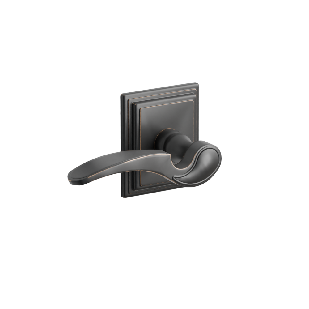 Emtek Door Handle - Coventry Lever Wilshire Rosette - Designer Brass