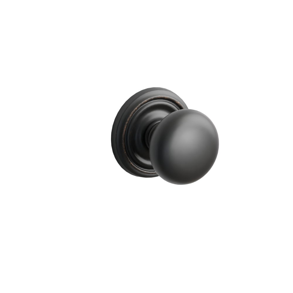 Emtek Door Handle - Providence Knob Regular Rosette - Classic Brass