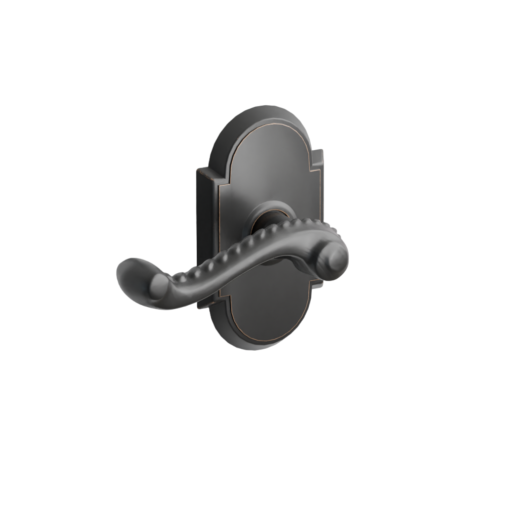 Emtek Door Handle -Rope Lever #8 Rosette - Designer Brass