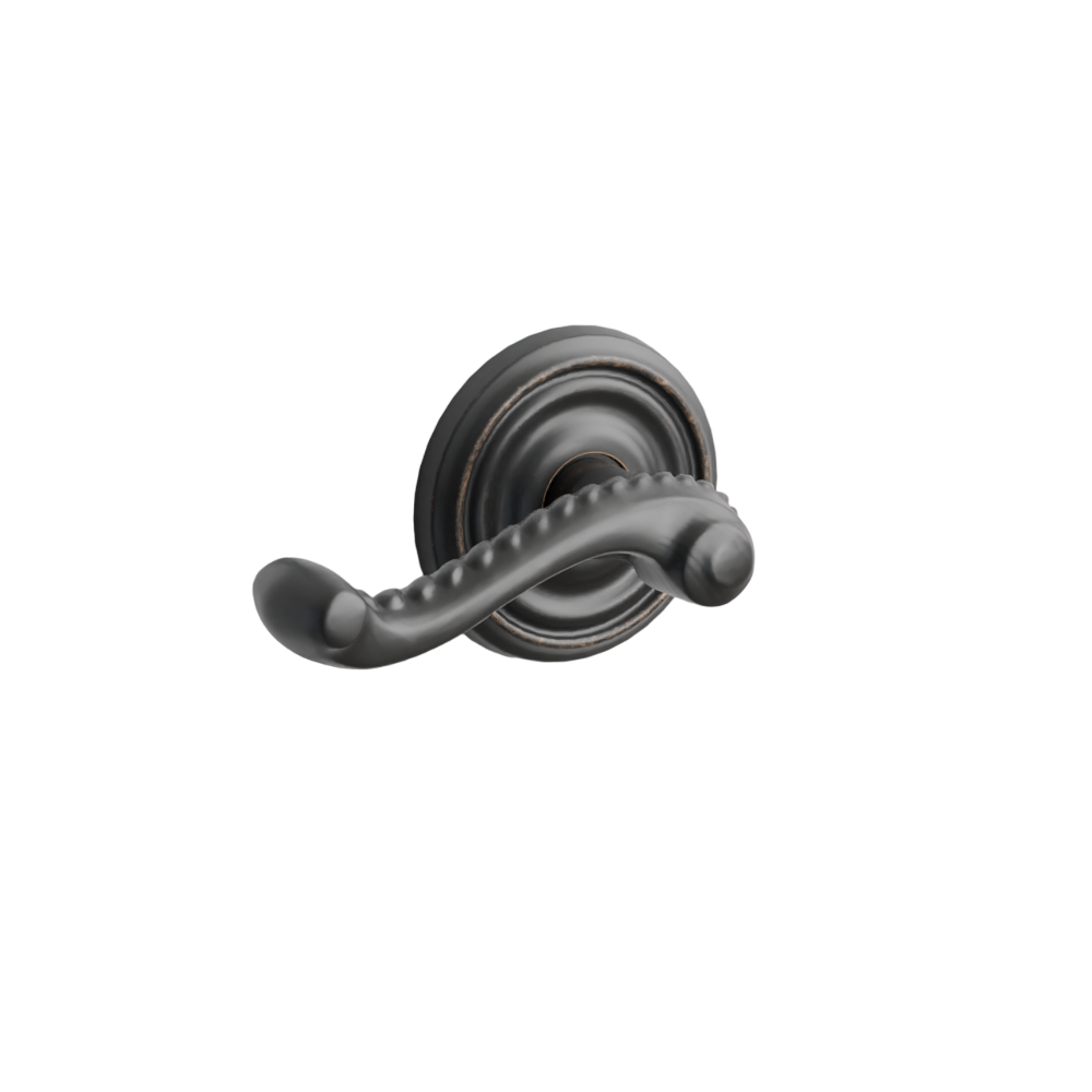Emtek Door Handle - Rope Lever Regular Rosette - Designer Brass