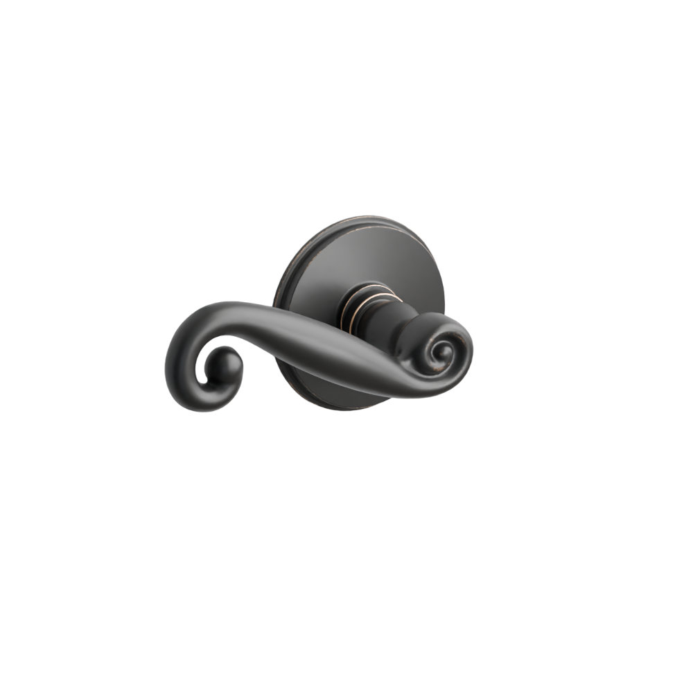 Emtek Door Handle - Rustic Lever Watford Rosette - Designer Brass