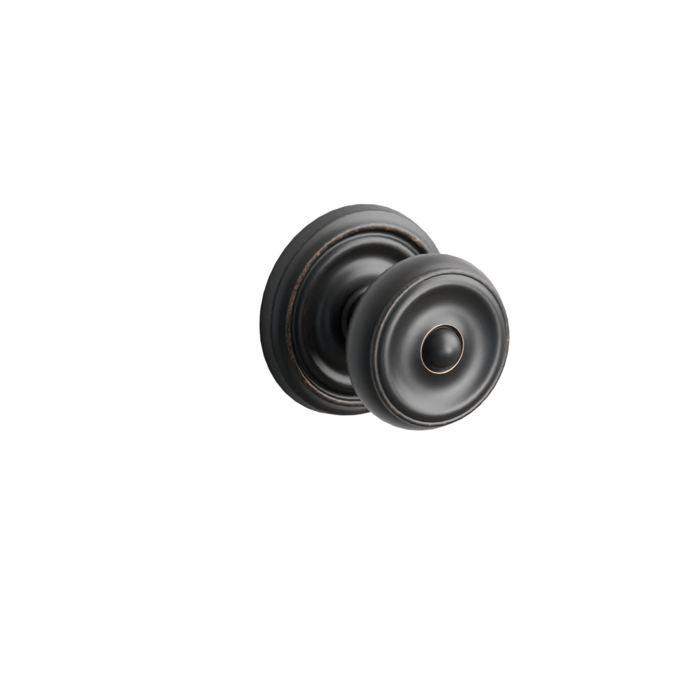 Emtek Door Handle - Waverly Knob Regular Rosette - Classic Brass