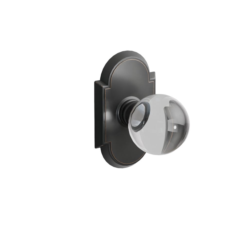 Emtek Door Handle - Bristol Knob #8 Rosette - Glass