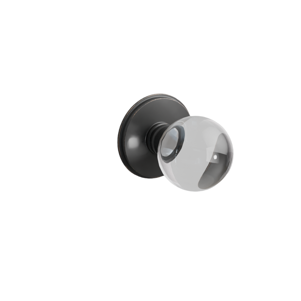 Emtek Door Handle - Bristol Knob Watford Rosette - Glass