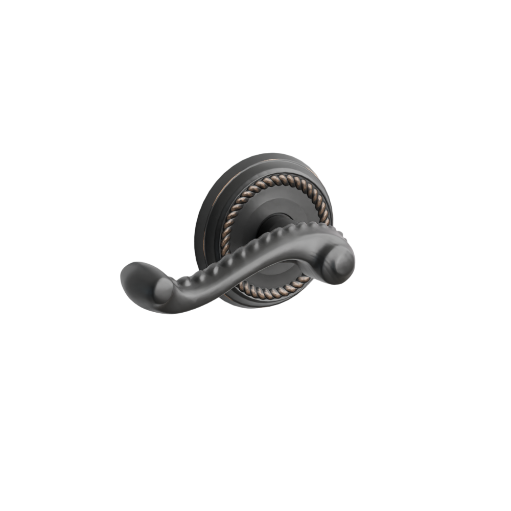 Emtek Door Handle - Rope Lever Rope Rosette - Designer Brass