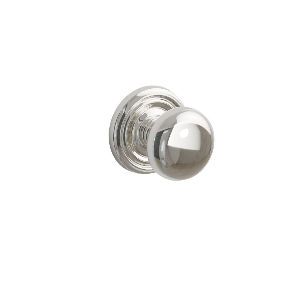 Emtek Door Handle - Providence Knob Regular Rosette - Classic Brass