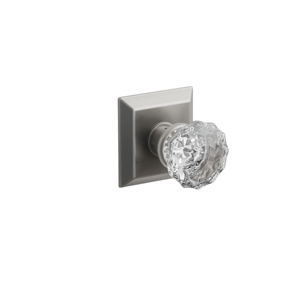 Emtek Door Handle - Astoria Knob Quincy Rosette - Glass