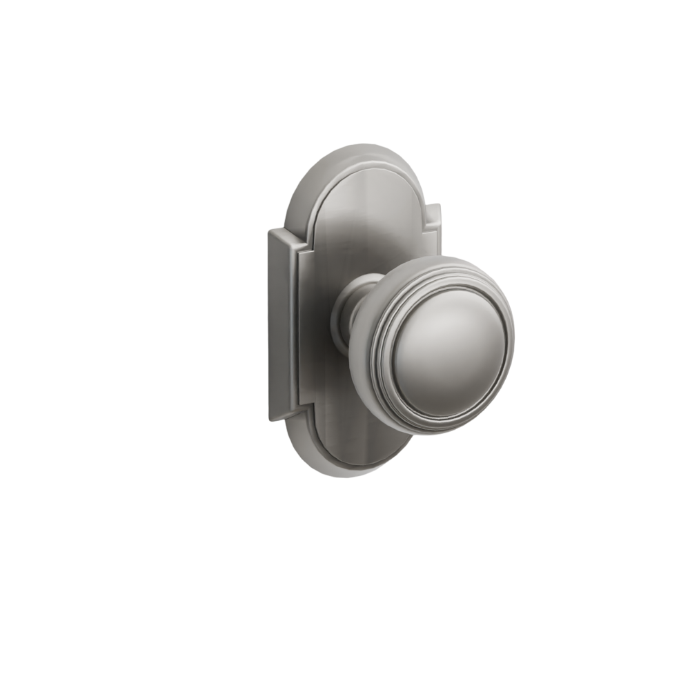 Emtek Door Handle - Norwich Knob #8 Rosette - Classic Brass