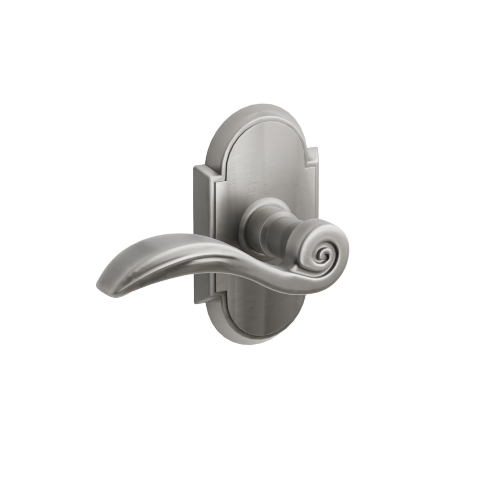 Emtek Door Handle - Elan Lever #8 Rosette - Designer Brass