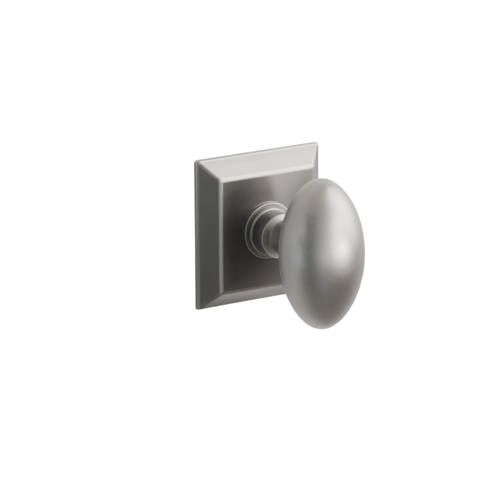 Emtek Door Handle - Egg Knob Quincy Rosette - Classic Brass