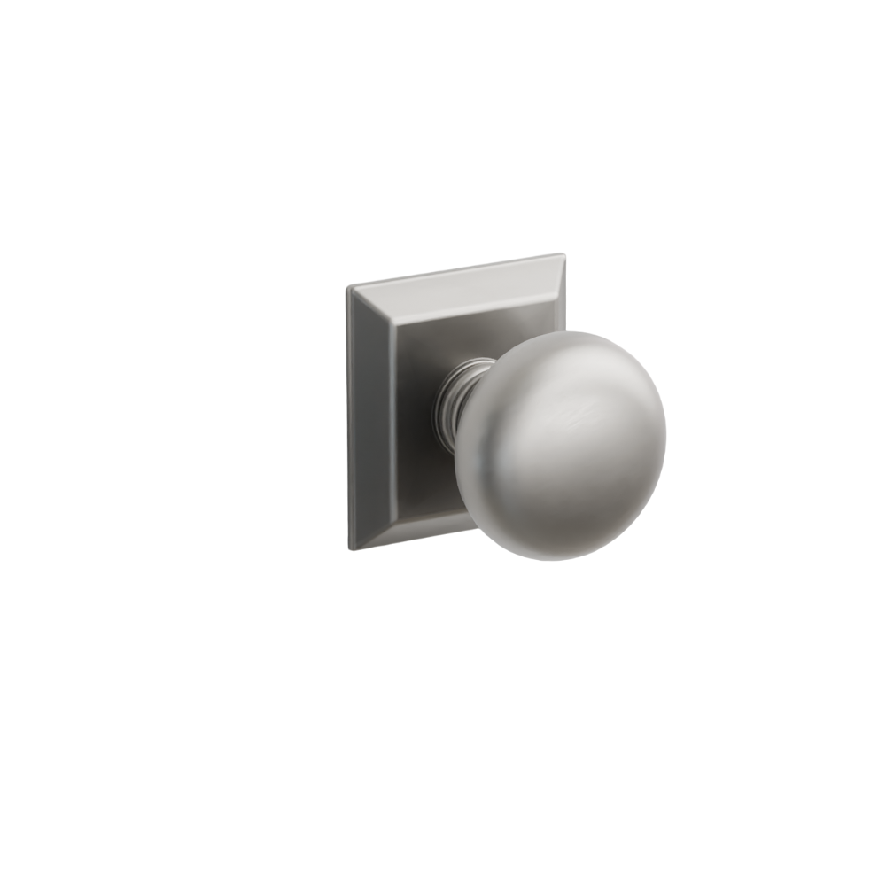 Emtek Door Handle - Providence Knob Quincy Rosette - Classic Brass