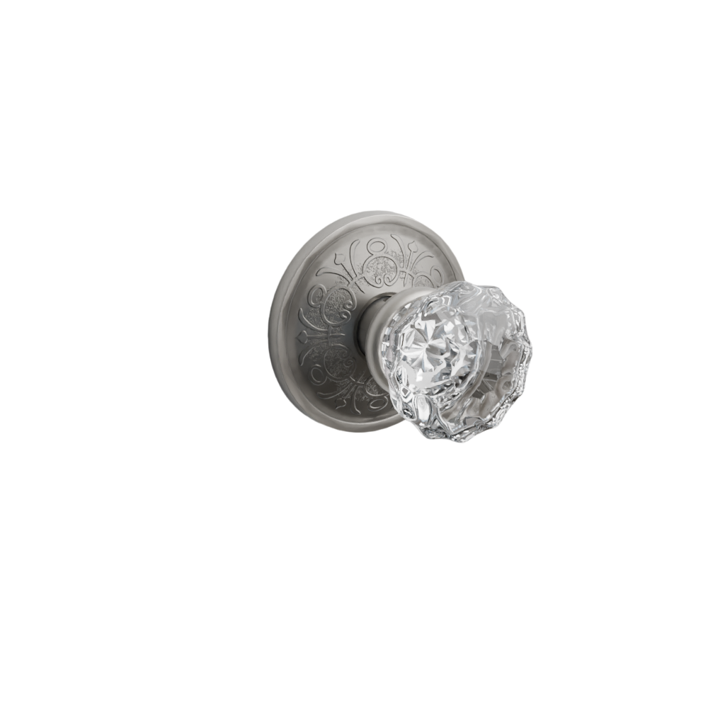Emtek Door Handle - Astoria Knob Lancaster Rosette - Glass