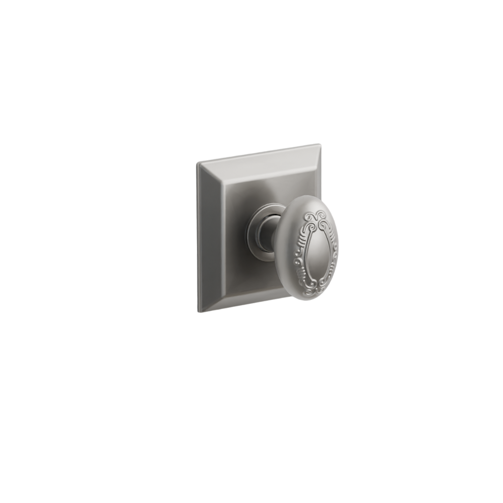 Emtek Door Handle - Victoria Knob Quincy Rosette - Designer Brass