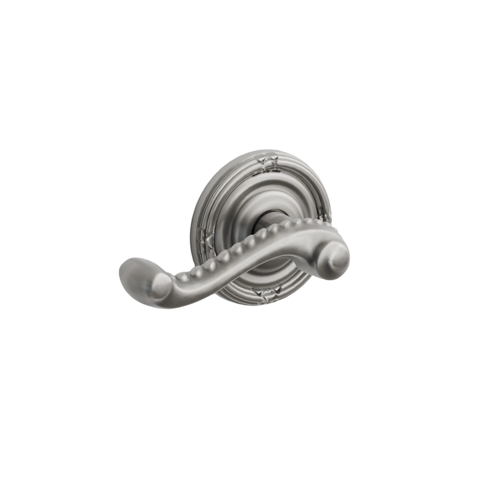 Emtek Door Handle - Rope Lever Ribbon & Reed Rosette - Designer Brass