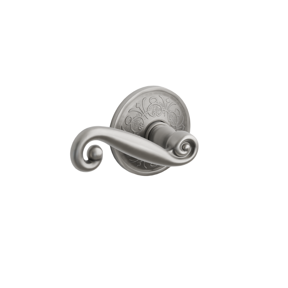 Emtek Door Handle - Rustic Lever Lancaster Rosette - Designer Brass