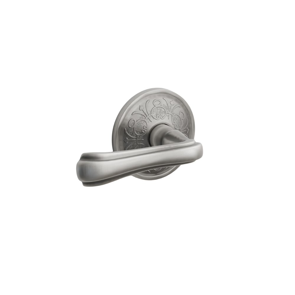 Emtek Door Handle - Wembley Lever Lancaster Rosette - Designer Brass