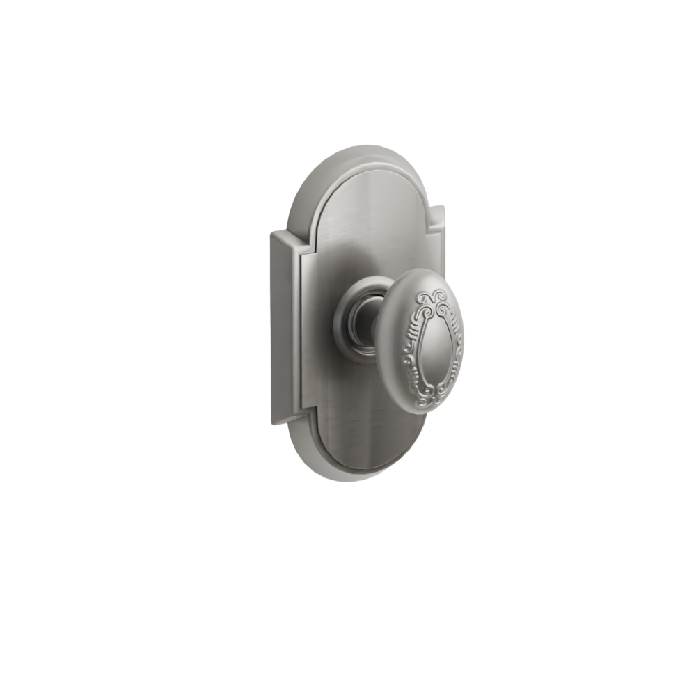 Emtek Door Handle - Victoria Knob #8 Rosette - Designer Brass