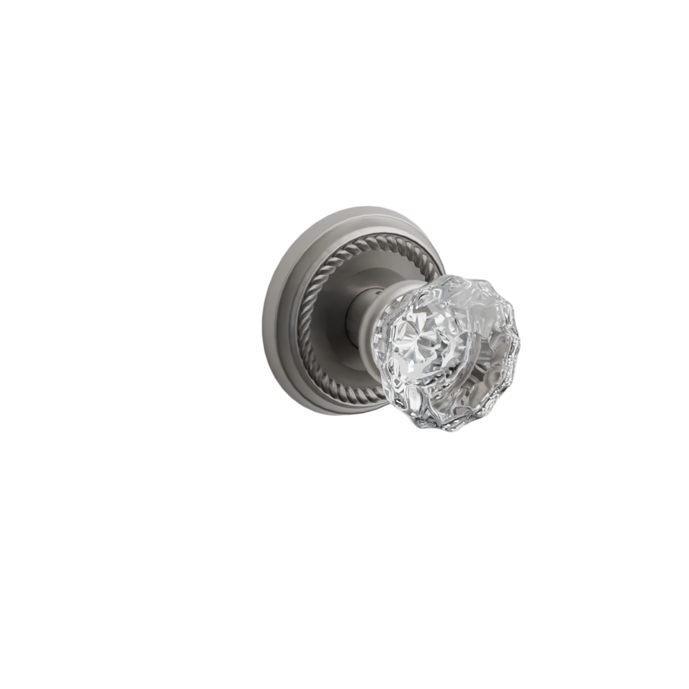 Emtek Door Handle - Astoria Knob Rope Rosette - Glass