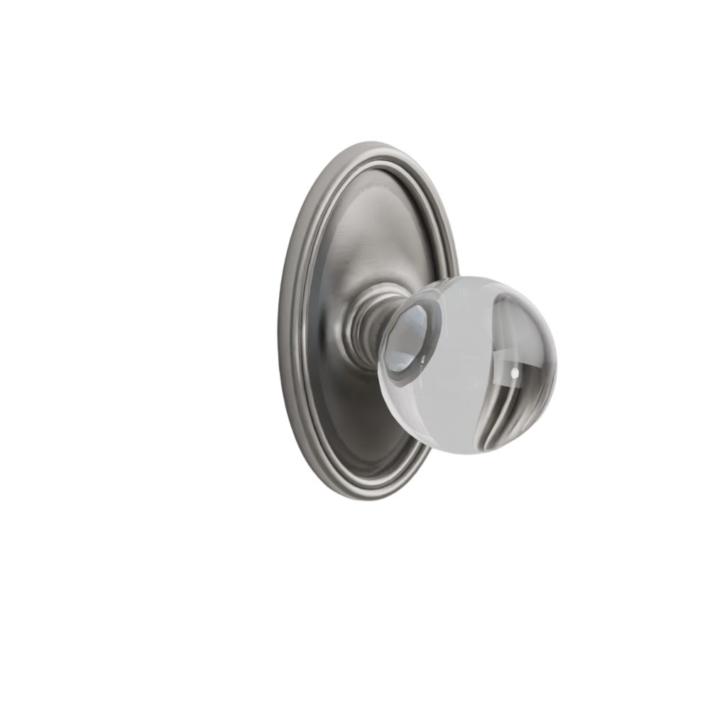 Emtek Door Handle - Bristol Knob Oval Rosette - Glass