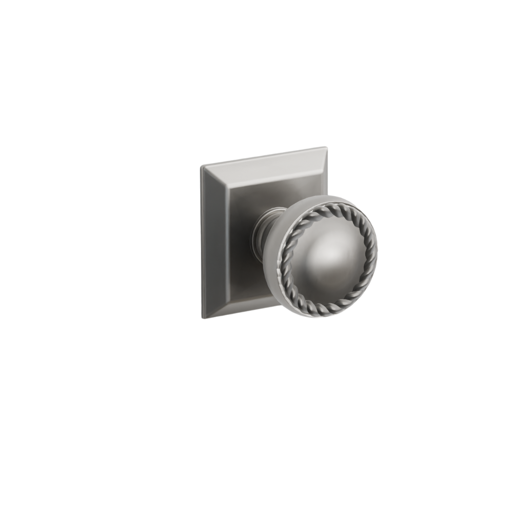 Emtek Door Handle - Rope Knob Quincy Rosette - Designer Brass