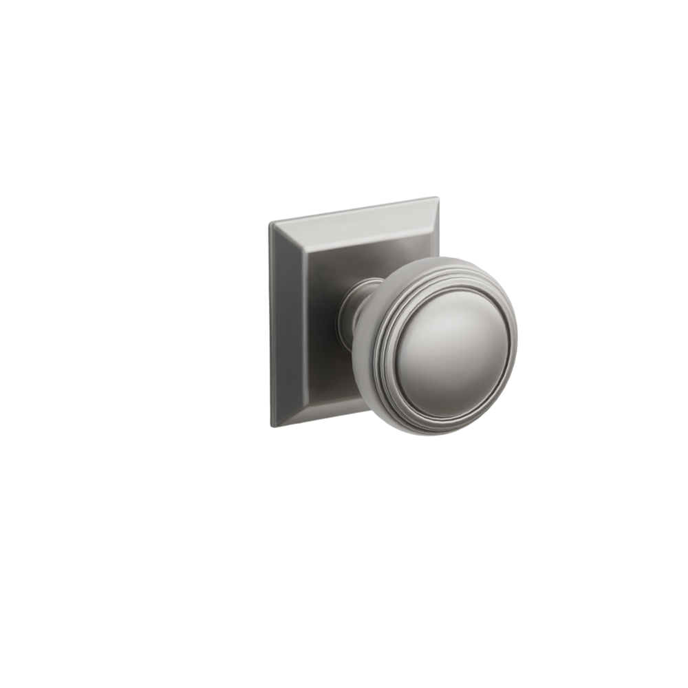 Emtek Door Handle - Norwich Knob Quincy Rosette - Classic Brass