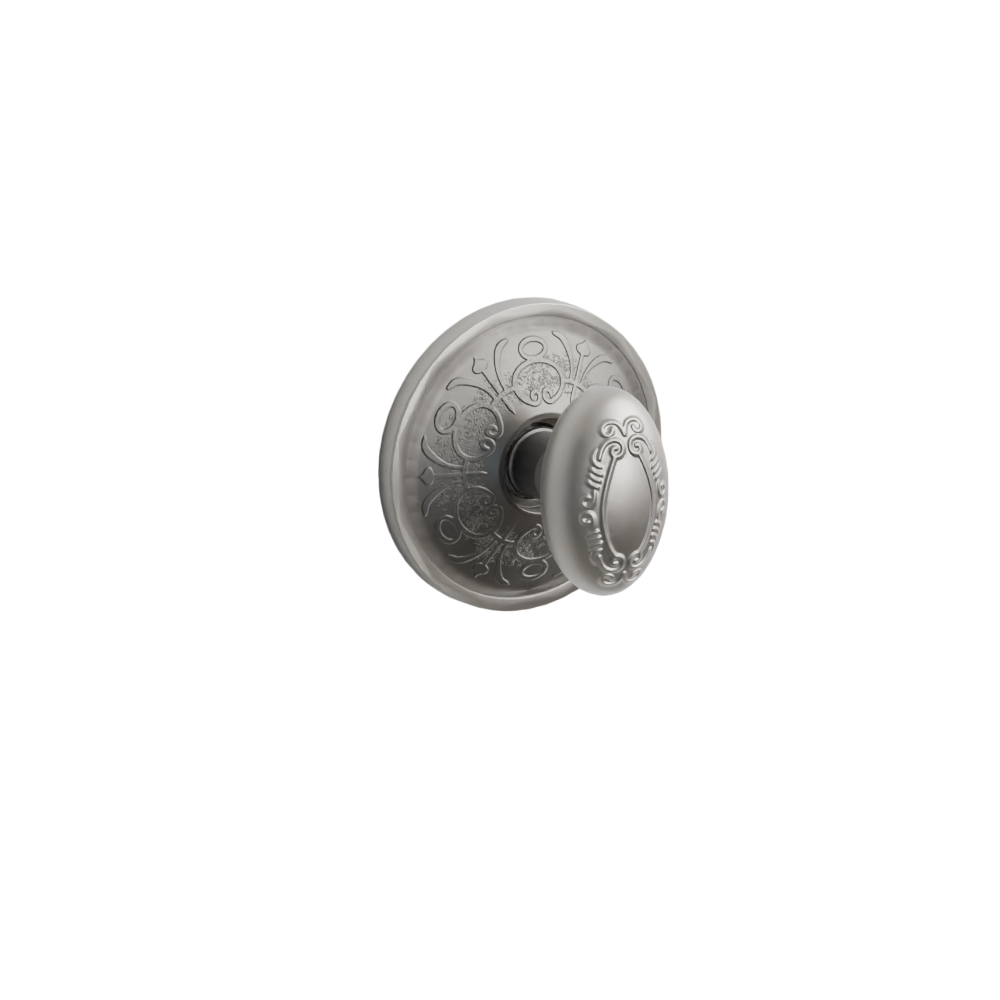 Emtek Door Handle - Victoria Knob Lancaster Rosette - Designer Brass