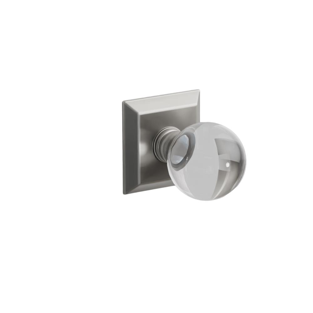 Emtek Door Handle - Bristol Knob Quincy Rosette - Glass