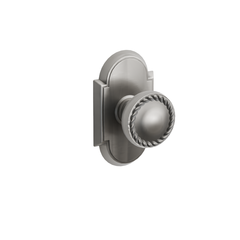 Emtek Door Handle - Rope Knob #8 Rosette - Designer Brass