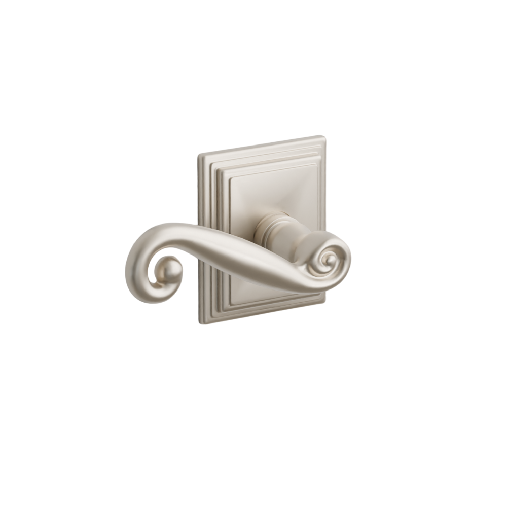 Emtek Door Handle - Rustic Lever Wilshire Rosette - Designer Brass