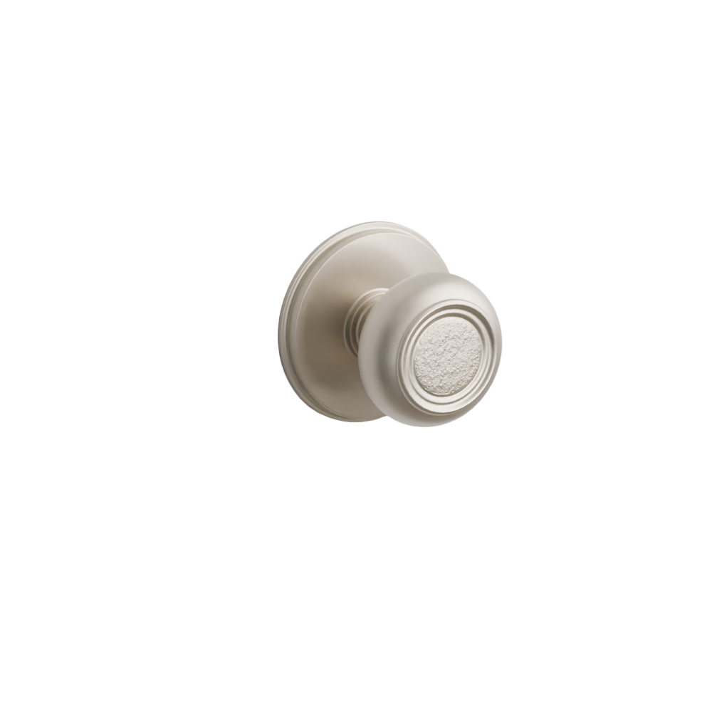 Emtek Door Handle - Belmont Knob Watford Rosette - Designer Brass