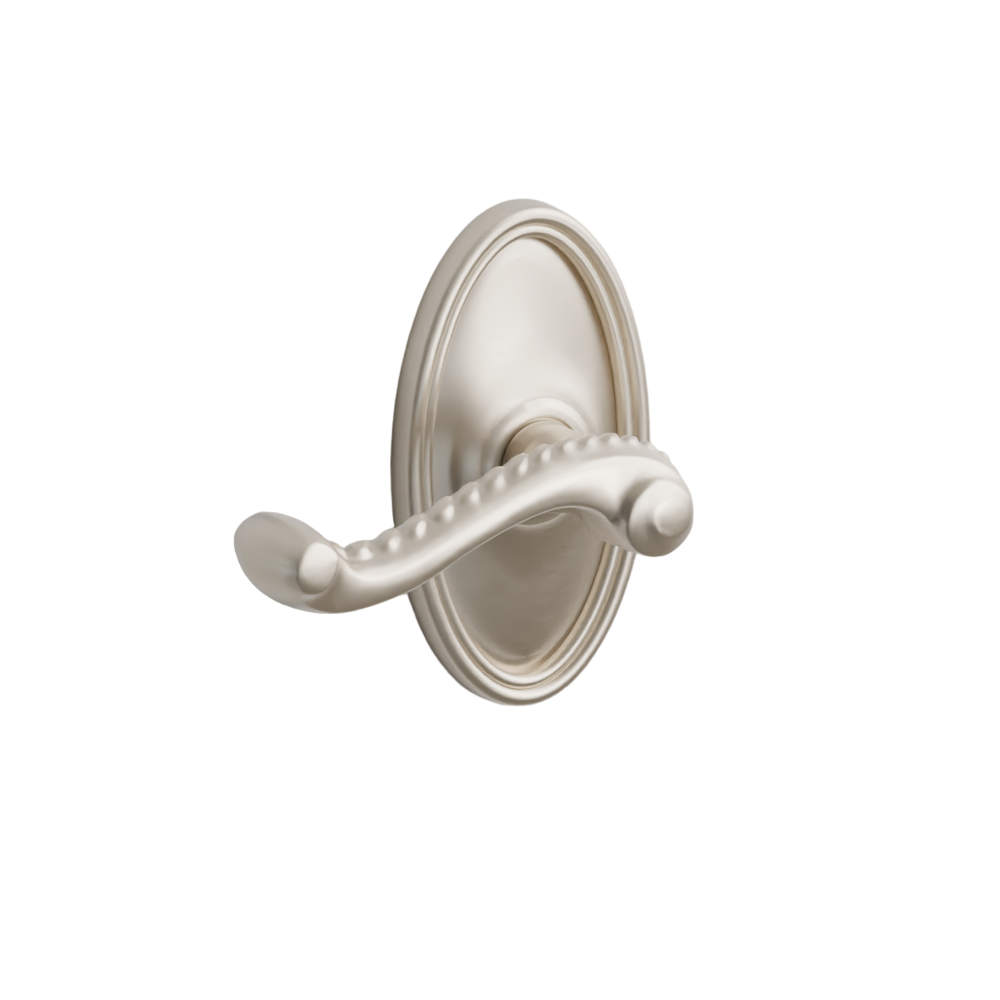 Emtek Door Handle - Rope Lever Oval Rosette - Designer Brass