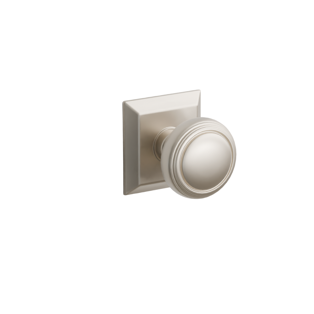 Emtek Door Handle - Norwich Knob Quincy Rosette - Classic Brass