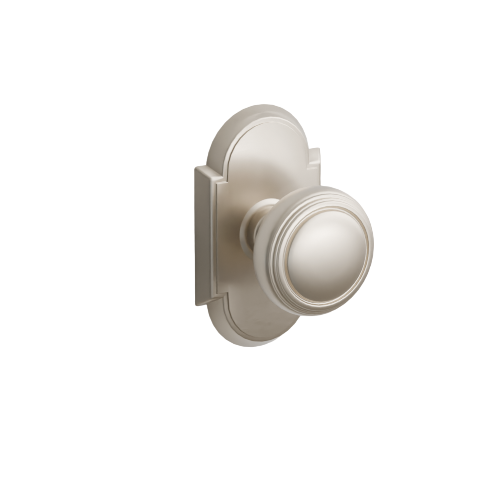 Emtek Door Handle - Norwich Knob #8 Rosette - Classic Brass