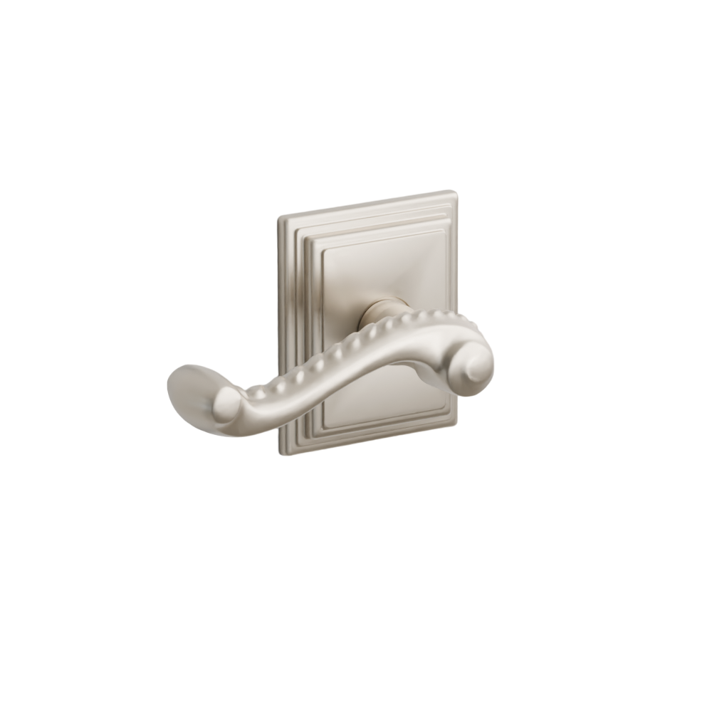 Emtek Door Handle - Rope Lever Wilshire Rosette - Designer Brass
